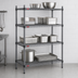 Thumbnail image #3 for Valu-Master Quad-Adjust 4-Tier Stationary Wire Shelving Starter Unit, 48W x 18D x 74H, Pewter Gray Epoxy