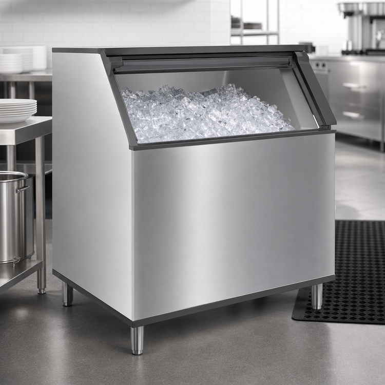 Product image #4 for Manitowoc D970 Ice Bin for Top-Mounted Ice Maker, 882 lb Capacity, Side-Hinged Front Door
