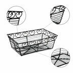 Thumbnail image #4 for Winco WBKG-9 Rectangular Black Wire Bread/Fruit Serving Basket, 9 x 5-7/8 x 3 Inches Case of 24
