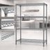 Thumbnail image #3 for Eagle Group Valu-Master 4-Tier Stationary Wire Starter Shelving Unit, 72W x 18D x 63H, Pewter Gray Epoxy