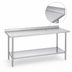 Thumbnail image #3 for Duke 84-Inch x 24-Inch Stainless Steel Work Table with 1-1/8-Inch Straight Riser and Stainless Undershelf