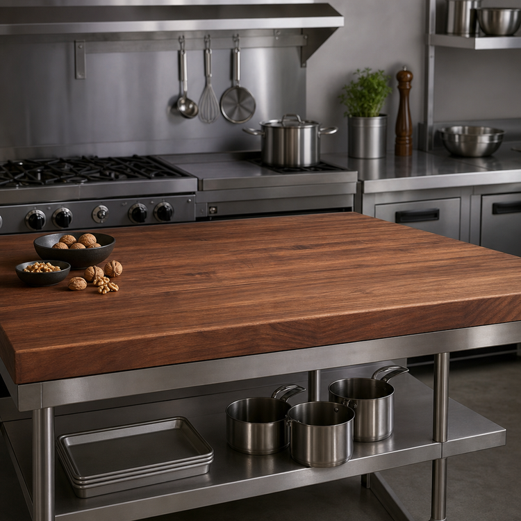 Product image #3 for Boos Block American Black Walnut Edge Grain Kitchen Countertop, 132 x 32 x 3 Inches