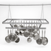 Thumbnail image #4 for 60-Inch Ceiling-Hung Triple-Bar Stainless Steel Pot Rack with 18 Double Hooks