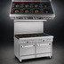 Thumbnail image #3 for Southbend Ultimate 48-Inch Gas Restaurant Range with 6 Open Burners, Convection Oven, and Cabinet Base