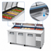 Thumbnail image #3 for True 93.5-Inch 3-Section Pizza Prep Table with 12-Pan Top and Side-Mounted Self-Contained Refrigeration