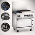 Thumbnail image #3 for Vulcan Endurance 36-Inch Propane Gas Restaurant Range with 2 Open Burners, 24-Inch Charbroiler, and Convection Oven
