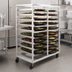 Thumbnail image #3 for Universal Full-Height Open-Side Mobile Oval Tray Rack, Double-Wide, 20-Tray Capacity, Aluminum