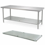 Thumbnail image #3 for Advance Tabco US-36-96 Stainless Steel Undershelf for 96 x 36 Inch Work Tables, 90 x 30 Inch, 18 Gauge, 450 lb Capacity