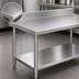 Thumbnail image #3 for Duke 30 x 48 Inch 14-Gauge 300 Series Stainless Steel Work Table with 5-Inch Riser and Stainless Undershelf