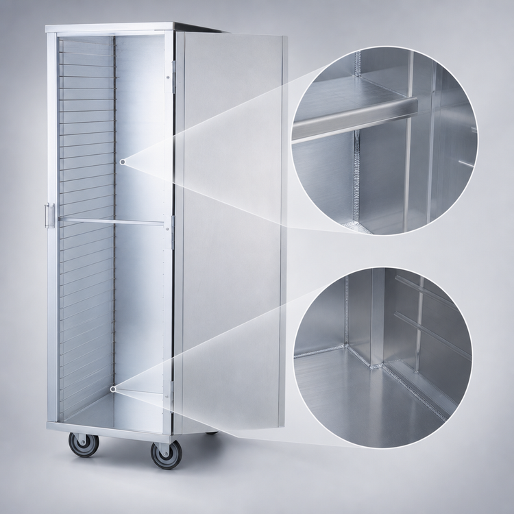 Product image #3 for Dinex Standard Aluminum Sheet Pan Transport Cabinet for 26 Full-Size 18 x 26 Pans
