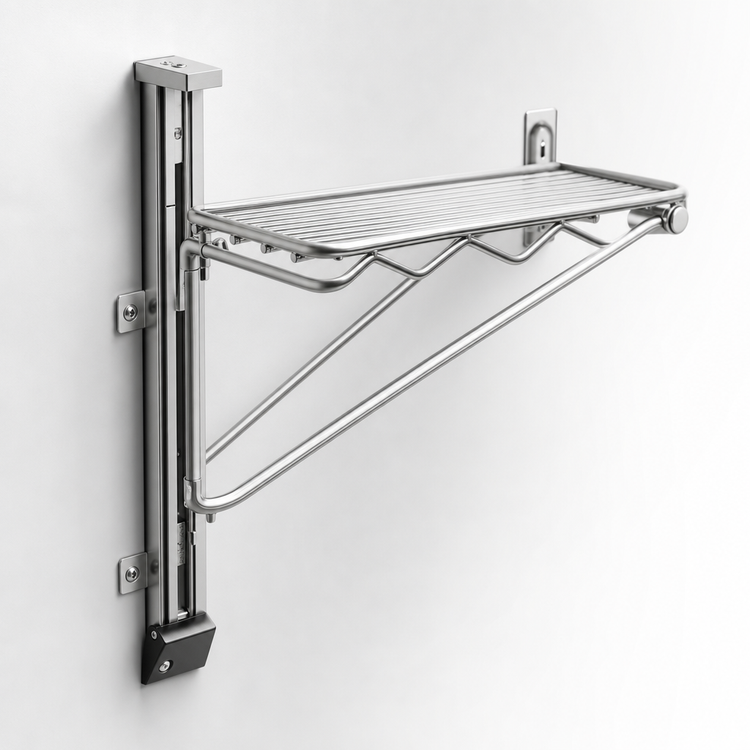 Product image #3 for Eagle Group Adjustable Post Wire Wall Mount Prepackaged End Unit, 18-Inch Deep, Stainless Steel