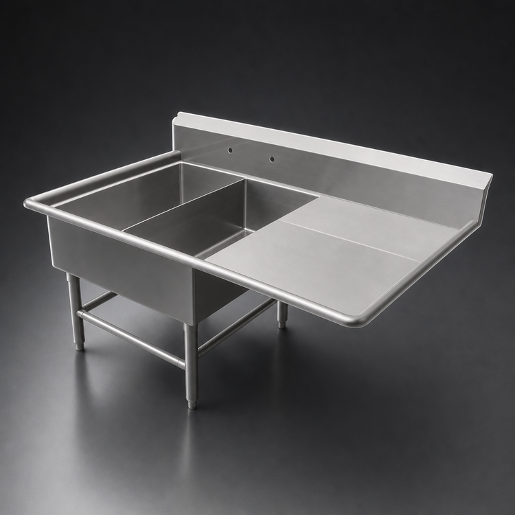 Product image #3 for John Boos Pro-Bowl 2-Compartment Platter Sink with Right Drainboard