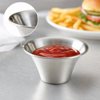 Thumbnail image #3 for American Metalcraft FT25 3 oz Flared Stainless Steel Sauce Cup Case of 288