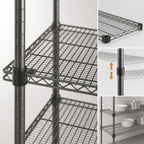 Thumbnail image #3 for Eagle Group Valu-Master QA2154V Quad-Adjust Wire Shelf, 54"W x 21"D, 600 lb, Pewter Gray Epoxy Case of 2