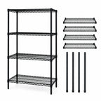Thumbnail image #3 for Quantum WR74-2124BK 24"W x 21"D x 74"H Wire Shelving Starter Kit, 4-Shelf, Black Epoxy Finish