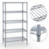 Thumbnail image #4 for Quantum 24 x 24 x 86-Inch 5-Shelf Wire Shelving Starter Kit, Gray Epoxy Antimicrobial Finish