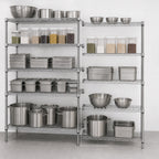 Thumbnail image #3 for Metro Super Erecta 5AN517BR 24"W x 24"D x 74"H Add-On Wire Shelving Unit, 5 Shelves, Brite Finish
