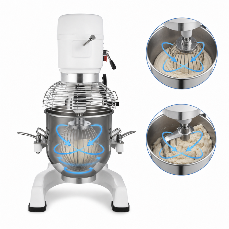 Product image #4 for Eurodib M30AETL 30 Quart 3-Speed Floor Model Planetary Mixer with #12 Hub