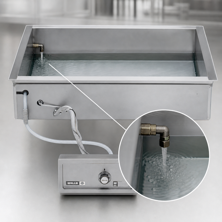 Product image #3 for Wells HT-227AF Built-In Electric Bain-Marie Hot Well with Automatic Water Fill and 2-Pan Capacity