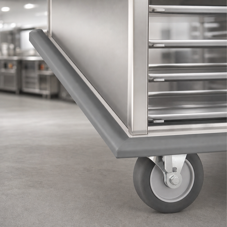 Product image #3 for Cres Cor Gray Non-Marking Perimeter Bumper for Restaurant Racks