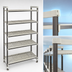 Thumbnail image #3 for Cambro Camshelving Elements XTRA High-Density Top-Rail Stationary Starter Unit, 54W x 21D x 81H, 5-Tier