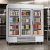 Thumbnail image #3 for Beverage-Air Horizon Series 75-Inch Three-Section Glass Door Reach-In Freezer, Bottom-Mount Self-Contained