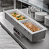 Thumbnail image #3 for Vollrath Short-Side 2-Well Marine-Grade Hot Drop-In with Thermostatic Controls, Auto-Fill and Manifold Drain, 208-240V