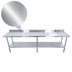 Thumbnail image #3 for Sapphire 108-Inch x 30-Inch x 35-Inch Stainless Steel Worktable with 5-Inch Backsplash and Open Undershelf