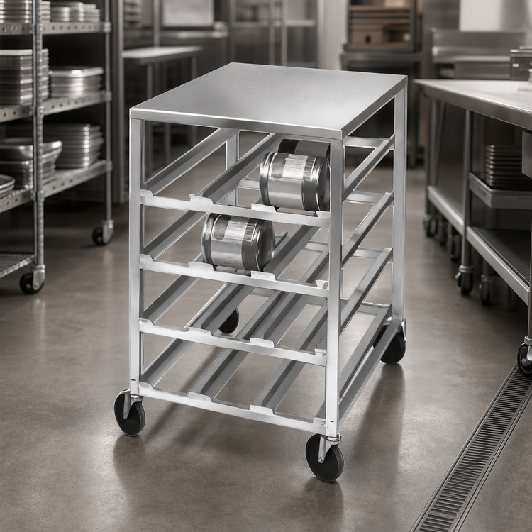 Product image #3 for Channel Manufacturing Half-Size Mobile Heavy-Duty Aluminum Can Rack, 72 #10 Can Capacity