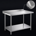 Thumbnail image #3 for 48-Inch x 24-Inch Stainless Steel Work Table with 2-Inch Rear Splash Guard and Undershelf