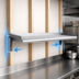 Thumbnail image #3 for Eagle Snap-n-Slide Wall-Mounted Shelf, 60 Inch x 15 Inch, V Marine Front Edge, 14/316 Stainless Steel