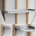 Thumbnail image #3 for Eagle Group Snap-n-Slide 36-Inch x 15-Inch Wall-Mounted Shelf with Rolled Front Edge, 14-Gauge 304 Stainless Steel