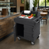 Thumbnail image #4 for Cambro CamKiosk Mobile Modular Utility Station with Enclosed Storage Base, Solid Poly Top, 40-9/16 x 33 x 45-1/2 Inches