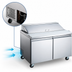 Thumbnail image #4 for Omcan 60-Inch Mega Refrigerated Sandwich/Salad Prep Table, Two-Section, Rear-Mount Self-Contained, 15 Cu. Ft.