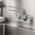 Thumbnail image #3 for UltraRinse 8-Inch Wall-Mount Pre-Rinse Mixing Faucet with 12-Inch Swing Nozzle and 10-Inch Sprayer Arm