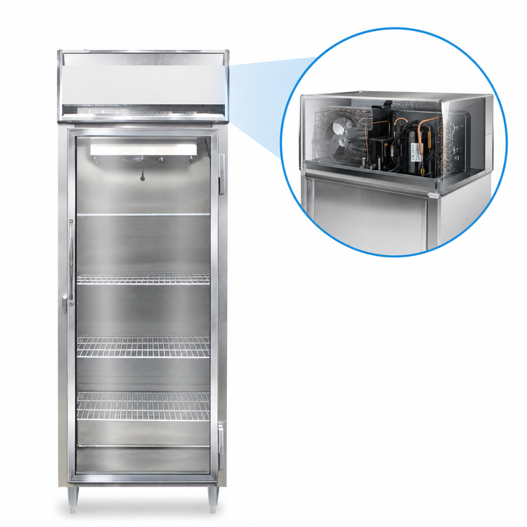 Product image #3 for Continental Refrigerator D1FENSSGD Designer Line 1-Section Wide Full-Height Glass Door Reach-In Display Freezer