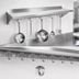 Thumbnail image #3 for John Boos Stallion 84-Inch Wall-Mount Pot Rack Shelf, 14-Gauge Stainless Steel, 7 Hooks