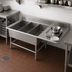 Thumbnail image #3 for John Boos Pro-Bowl 3-Compartment Platter Sink with 24-Inch Right Drainboard, 12-Inch Deep Bowls