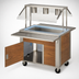 Thumbnail image #3 for Dinex DineXpress Mobile Ice-Cooled 2-Pan Cold Food Counter for 12 x 20 Pans with Undershelf