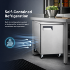 Thumbnail image #3 for Hurakan by Equip.me 27-Inch Undercounter Refrigerator, 1-Door, 6.3 Cu. Ft., Stainless Steel