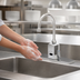 Thumbnail image #3 for ChekPoint Above Deck Electronic Touchless Faucet with 8-Inch Centers and Gooseneck Spout