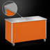 Thumbnail image #3 for Vollrath 4-Series Signature Server® Utility Serving Counter, 46 x 28 x 30 Inches, Stainless Steel Top, Enclosed Base