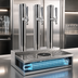 Thumbnail image #3 for Skyline 3-Column Glycol-Cooled Countertop Draft Beer Station with Integrated Drip Pan and Glass Rinser