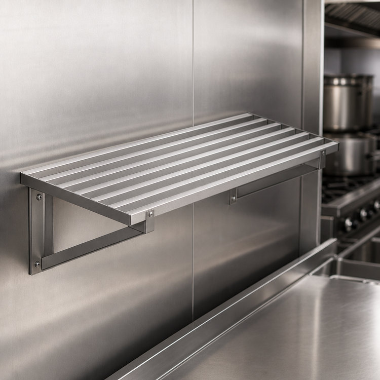Product image #3 for Eagle Group Cooking Line Heavy Duty 72 Inch W x 21 Inch D Wall-Mounted Stainless Steel Wall Shelf