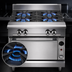 Thumbnail image #3 for Vulcan V Series 36-Inch Heavy Duty Commercial Gas Range with 6 Open Burners and Convection Oven