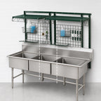 Thumbnail image #3 for Metro SmartWall CR3COMP72 72-Inch 3-Compartment Commercial Sink Unit
