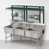 Thumbnail image #3 for Metro SmartWall 72-Inch Wide 3-Compartment Sink Unit