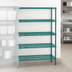 Thumbnail image #3 for Eagle Group Valu-Gard 5-Tier Add-On Wire Shelving Unit, 72W x 21D x 74H, Green Epoxy