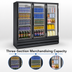 Thumbnail image #4 for Howard-McCray Three-Section Glass Door Reach-In Refrigerator Merchandiser, 75 Cu. Ft., Bottom-Mount, Black