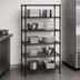 Thumbnail image #3 for Quantum 36 Inch W x 14 Inch D x 63 Inch H 5-Shelf Wire Shelving Starter Kit, Black Epoxy Antimicrobial Finish